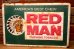 画像1: dp-240101-01 RED MAN CHEWING TOBACCO / 1950's〜 Metal Sign (1)