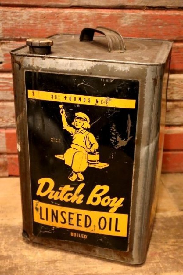 画像1: dp-240101-36 Dutch Boy / 1960's 38 POUNDS 3/4 LINSEED OIL CAN