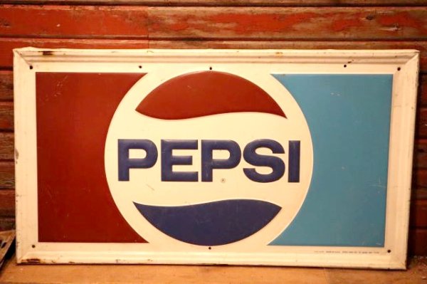 画像1: dp-240101-25 PEPSI / 1970's Metal Sign
