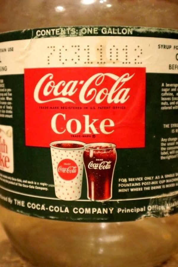 画像2: dp-240101-09 Coca-Cola / 1960's Gallon Soda Fountain Syrup Jug Bottle (B)