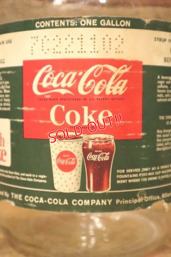 画像2: dp-240101-10 Coca-Cola / 1960's Gallon Soda Fountain Syrup Jug Bottle