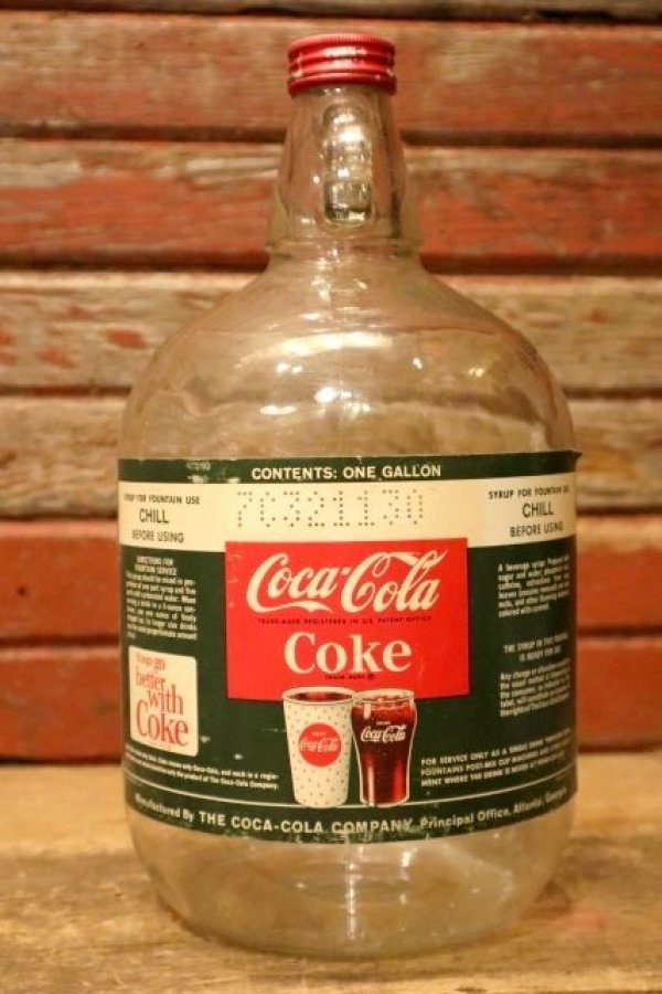 画像1: dp-240101-15 Coca-Cola / 1960's Gallon Soda Fountain Syrup Jug Bottle (H)