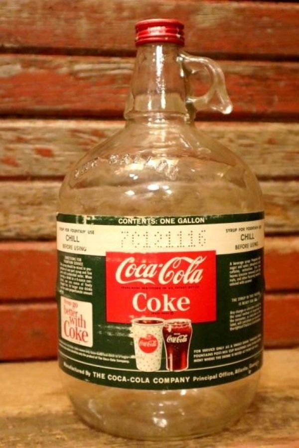 画像1: dp-240101-11 Coca-Cola / 1960's Gallon Soda Fountain Syrup Jug Bottle (D)