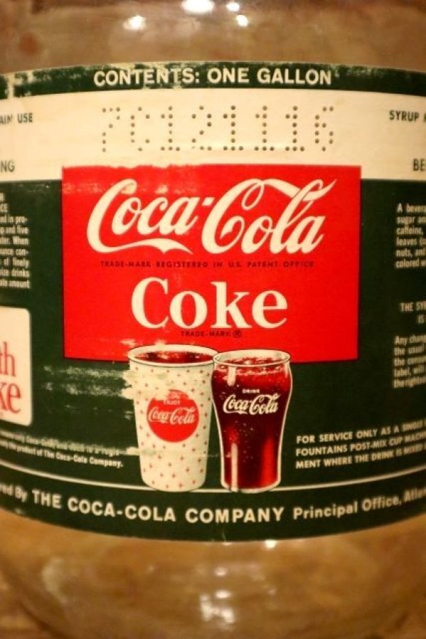 画像2: dp-240101-11 Coca-Cola / 1960's Gallon Soda Fountain Syrup Jug Bottle (D)