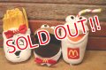 ct-240101-08 McDonald's / 1997 Hamburger, Milkshake and French Fries Bean Bag Plush Doll