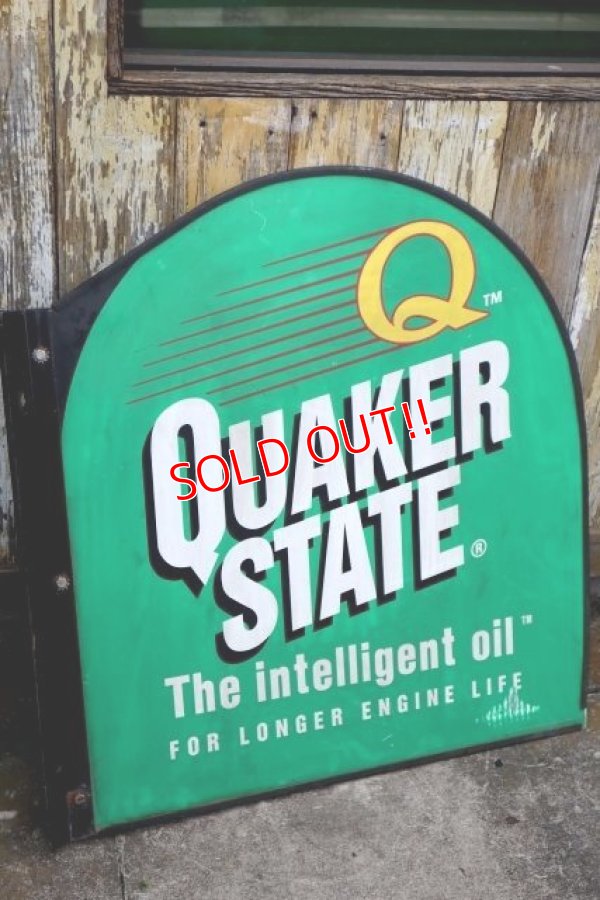 画像9: dp-240101-20 QUAKER STATE MOTOR OIL / Late 1980's-1990's W-side Metal Sign