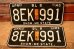 画像1: dp-201101-27 License Plate 1980's MISSOURI "8EK 991" Set (1)