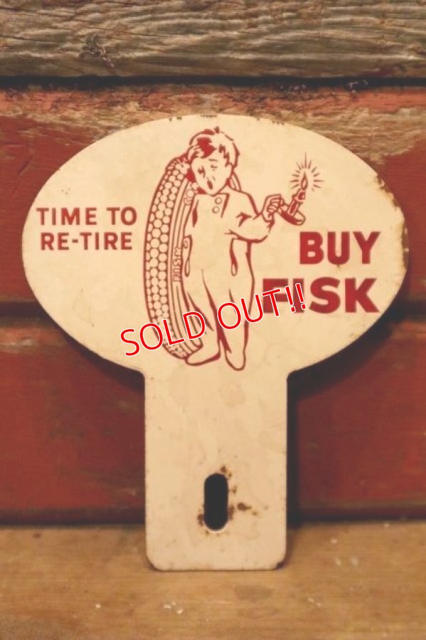 画像1: dp-240214-25 FISK TIRES / 1940's-1950's License Topper