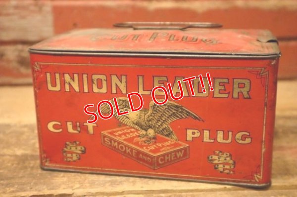 画像1: dp-240214-08 UNION LEADER CUT PLUG / 1930's〜1940's Tin Box