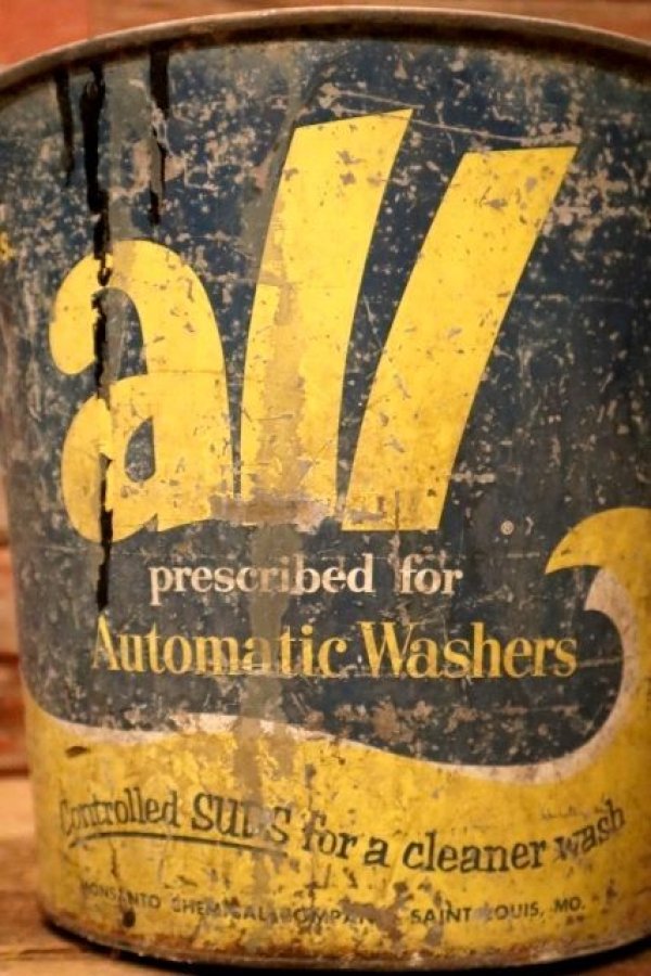画像2: dp-240214-03 all / 1950's-1960's Laundry Detergent Galvanized Metal Bucket