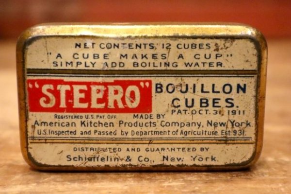 画像2: dp-231016-43 American Kitchen Products Company / 1940's-1950's STEERO BOUILLON CUBES Tin Case