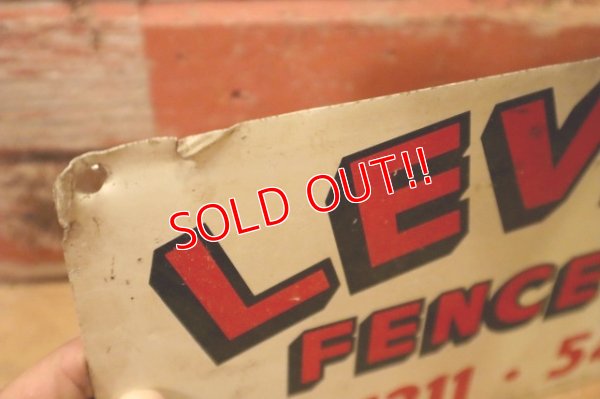 画像4: dp-240207-22 LEVINE FENCE CO. Metal Sign