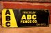 画像1: dp-240207-22 ABC FENCE CO. Metal Sign (1)