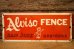 画像1: dp-240207-22 Alviso FENCE  Metal Sign (1)