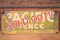 dp-240207-22 PACIFIC FENCE Metal Sign
