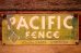 画像1: dp-240207-22 PACIFIC FENCE Metal Sign (1)