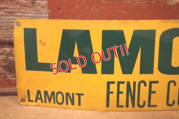 画像2: dp-240207-22 LAMONT FENCE CO. Metal Sign