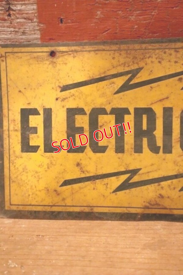 画像2: dp-240207-22 ELECTRIC FENCE Metal Sign