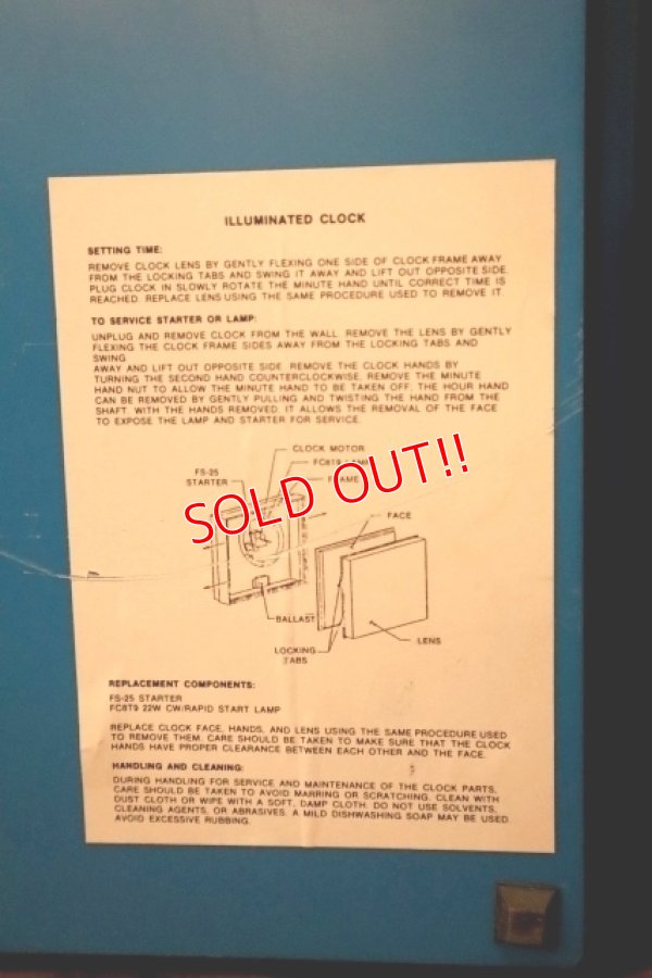 画像12: dp-240207-10 NAPA AUTO PARTS / 1980's〜 Lighted Sign Clock