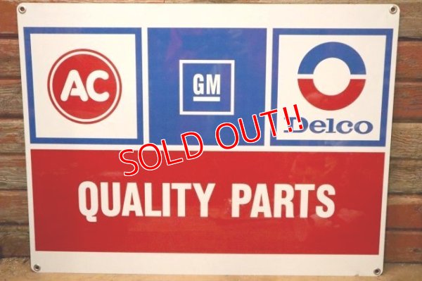 画像1: dp-240207-08 AC GM Delco / QUALITY PARTS Metal Sign