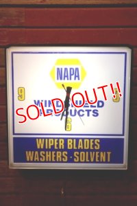 dp-240207-10 NAPA AUTO PARTS / 1980's〜 Lighted Sign Clock
