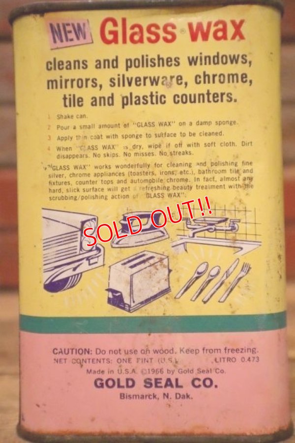 画像3: dp-240207-07 GOLD SEAL / 1966 Glass Wax CAN