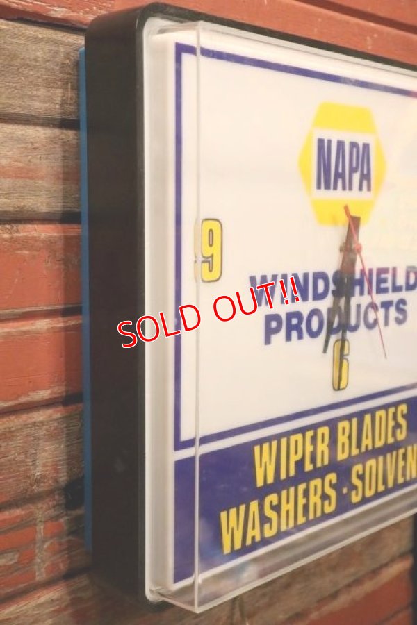 画像5: dp-240207-10 NAPA AUTO PARTS / 1980's〜 Lighted Sign Clock