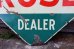 画像6: dp-240207-21 NATIONAL DEALER WHITE ROSE / 1950's Gas Station W-Sided Enamel Sign