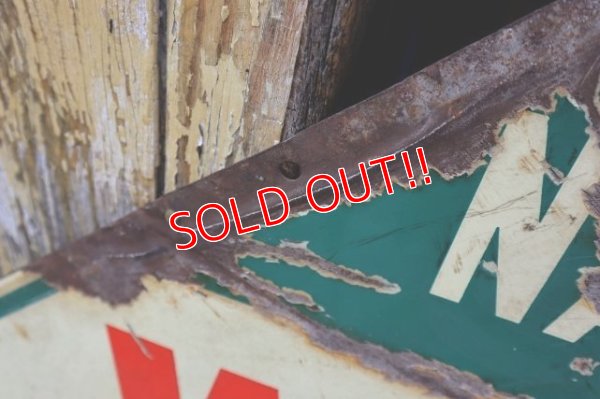 画像9: dp-240207-21 NATIONAL DEALER WHITE ROSE / 1950's Gas Station W-Sided Enamel Sign