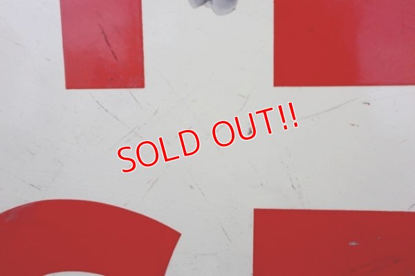 画像7: dp-240207-21 NATIONAL DEALER WHITE ROSE / 1950's Gas Station W-Sided Enamel Sign