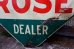 画像16: dp-240207-21 NATIONAL DEALER WHITE ROSE / 1950's Gas Station W-Sided Enamel Sign