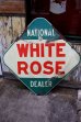 画像10: dp-240207-21 NATIONAL DEALER WHITE ROSE / 1950's Gas Station W-Sided Enamel Sign