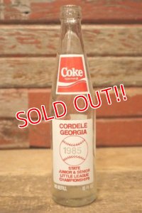 dp-230101-65 CORDELE GEORGIA / Little League Baseball 1985 Coca Cola Bottle