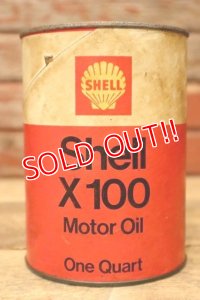 dp-240207-18 SHELL / X-100 U.S. One Quart Motor Oil Can