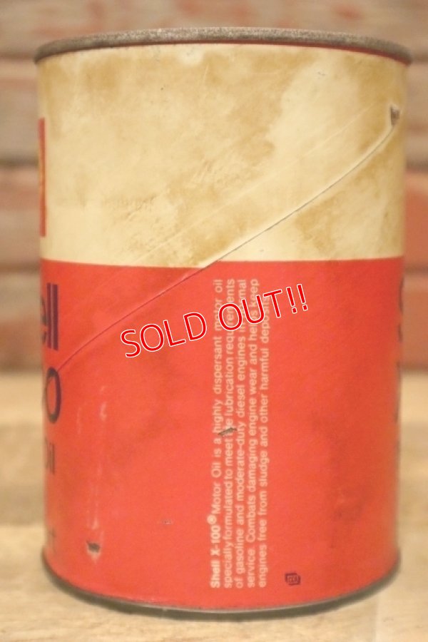 画像5: dp-240207-18 SHELL / X-100 U.S. One Quart Motor Oil Can