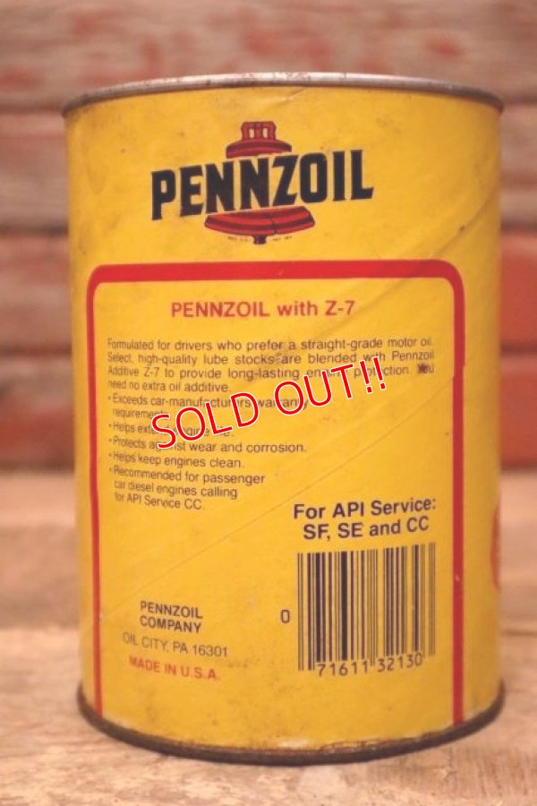 画像3: dp-240207-18 PENNZOIL / SAE-30 One U.S. Quart Can