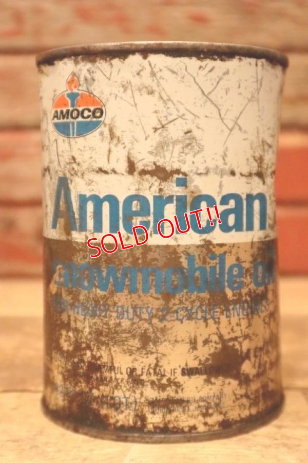 画像1: dp-240207-18 AMOCO / Snowmobile oil One U.S. Quart Can