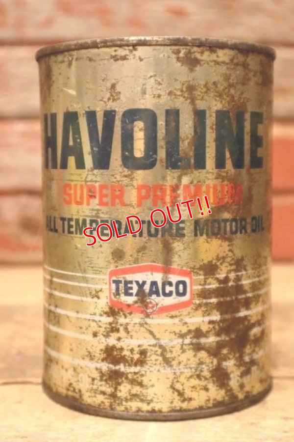 画像1: dp-240207-18 TEXACO / HAVOLINE Motor Oil One U.S. Quart Can