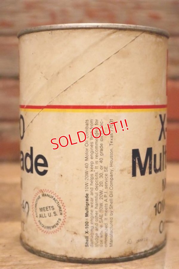 画像4: dp-240207-18 SHELL / X-100 Multigrade U.S. One Quart Motor Oil Can