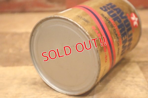 画像6: dp-240207-18 TEXACO / HAVOLINE SUPREME MOTOR OIL One U.S. Quart Can