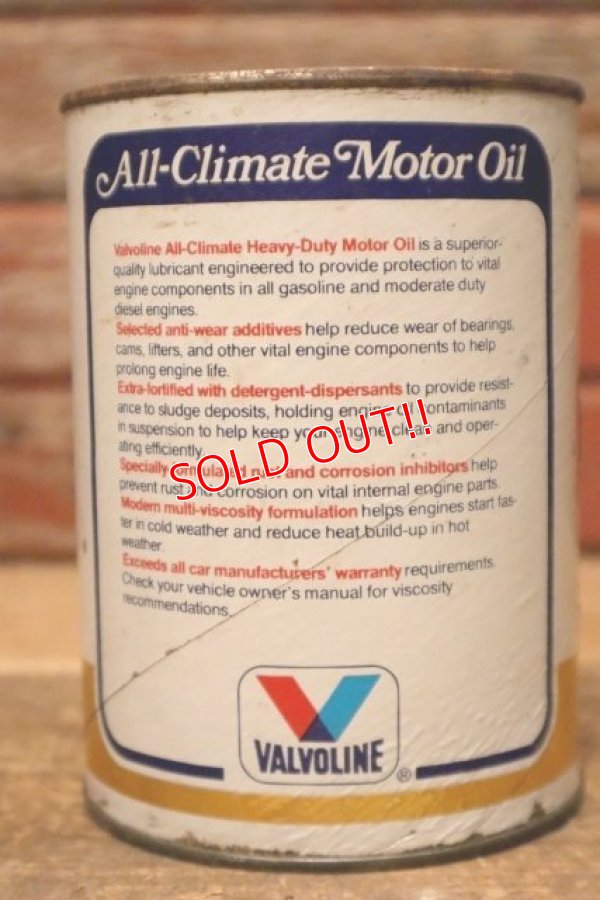 画像2: dp-240124-42 VALVOLINE / All-Climate 10W-40 U.S. ONE QUART MOTOR OIL CAN