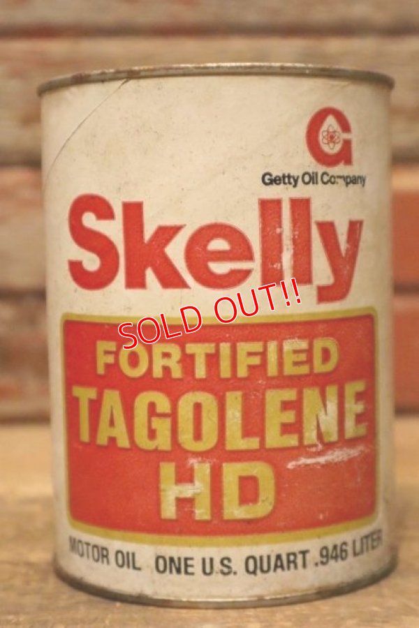 画像1: dp-240124-41 Skelly FORTIFIED TAGOLENE HD One U.S. Quart Motor Oil Can