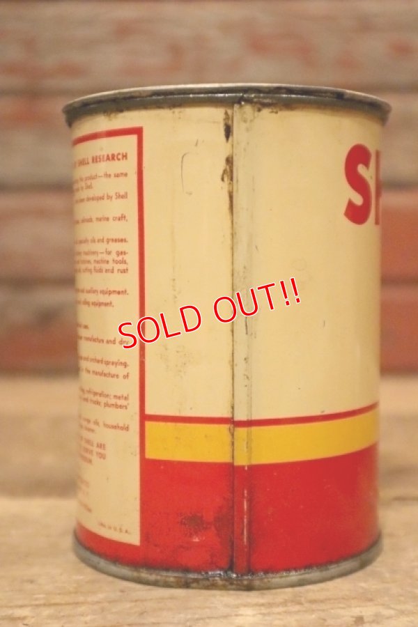 画像5: dp-240301-16 SHELL / 1950's-1960's One Pound Grease Can
