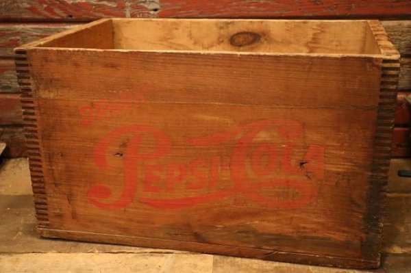 画像1: dp-240124-28 PEPSI-COLA / 1950's-1960's Wood Box