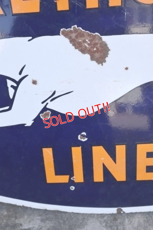 画像3: dp-240301-02 GREYHOUND / 1950's W-sided Porcelain Sign