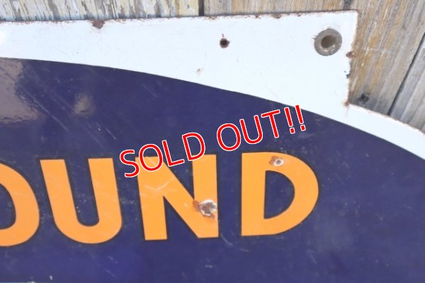 画像4: dp-240301-02 GREYHOUND / 1950's W-sided Porcelain Sign