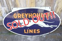 dp-240301-02 GREYHOUND / 1950's W-sided Porcelain Sign