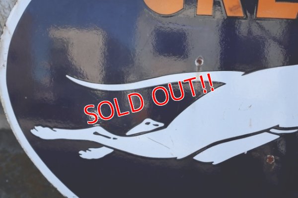画像12: dp-240301-02 GREYHOUND / 1950's W-sided Porcelain Sign