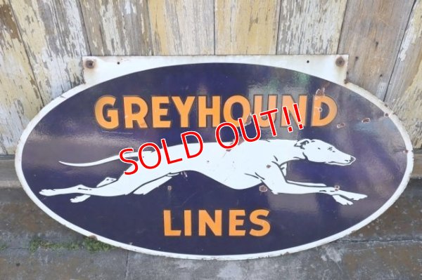 画像8: dp-240301-02 GREYHOUND / 1950's W-sided Porcelain Sign