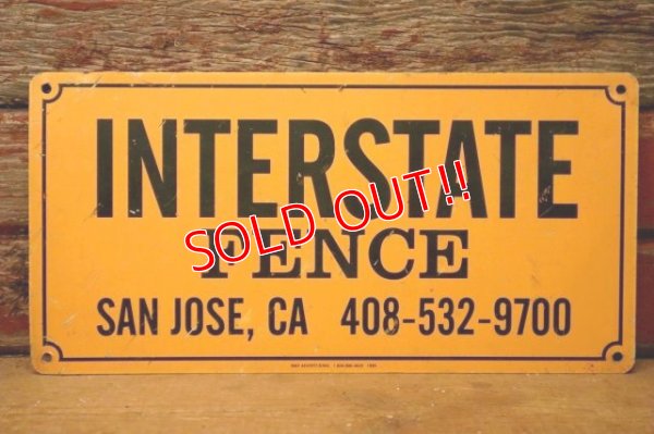 画像1: dp-240207-22 INTERSTATE FENCE Metal Sign